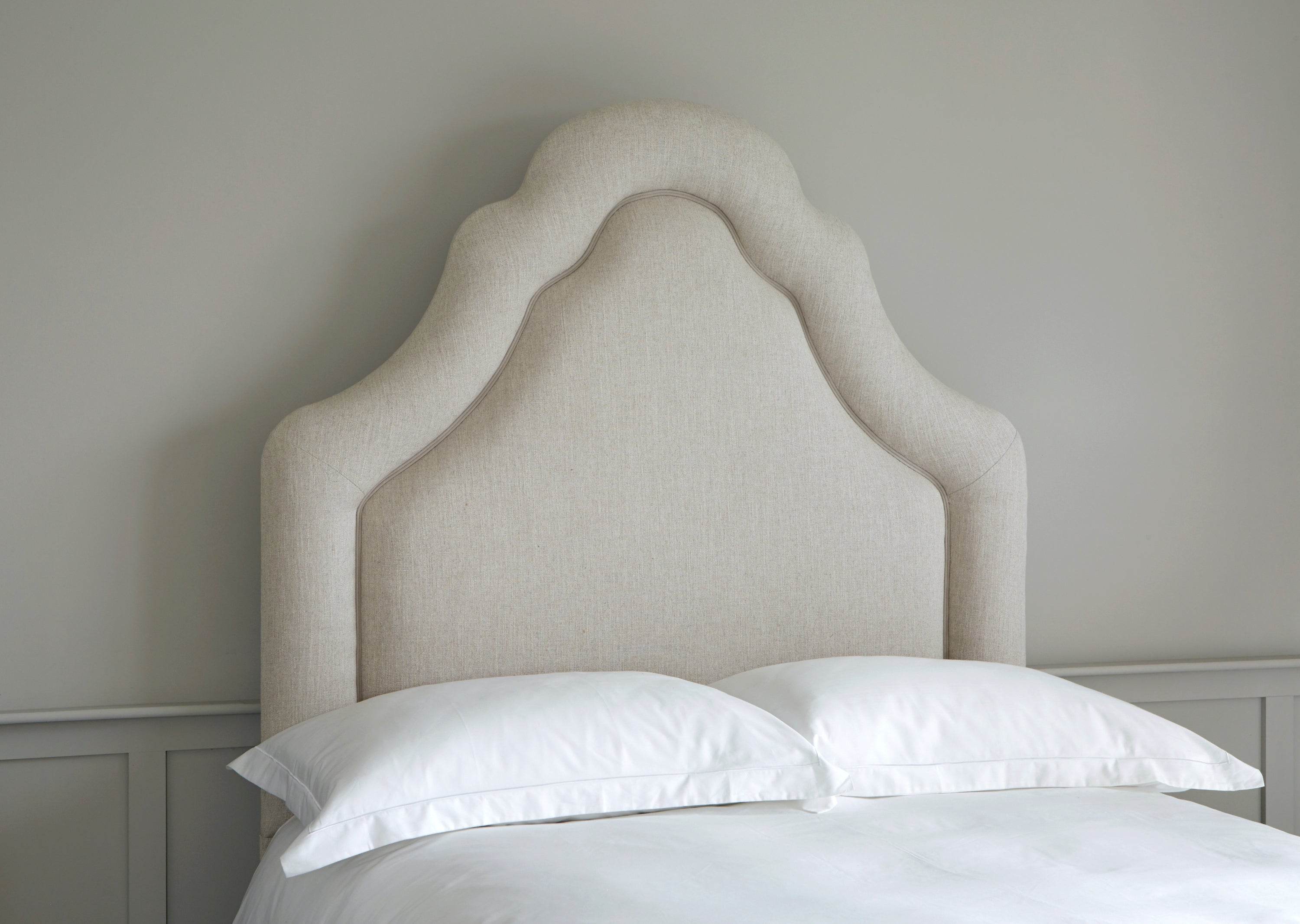 Plain store white headboard